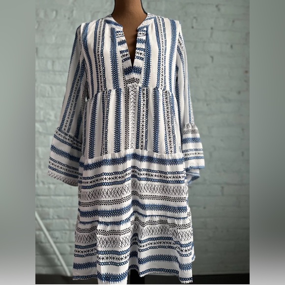 Boho - Striped Mini Dress - Picture 3 of 7